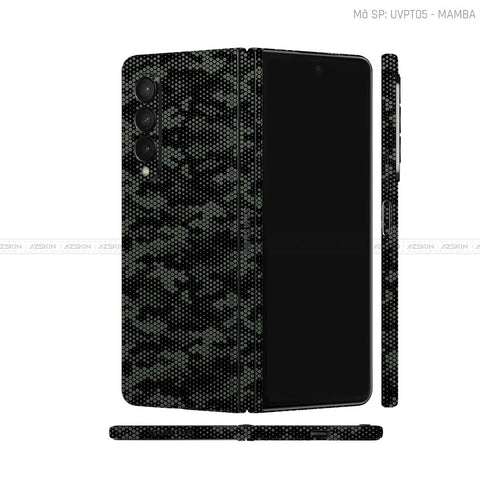 Dán Skin Galaxy Z Fold3 Vân Mamba Xanh | UVPT05