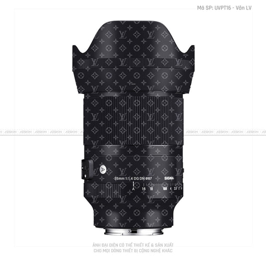 Dán Skin Ống Kính Sigma Vân Pattern LV Đen | UVPT16