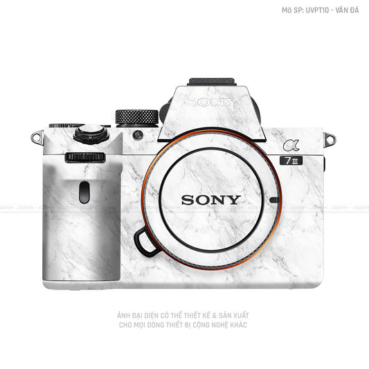 Dán Skin Máy Ảnh Sony Vân Đá Trắng | UVPT10