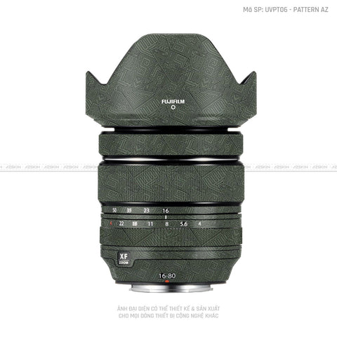 Dán Skin Ống Kính Fujifilm Vân Nổi Pattern AZ Xanh | UVPT06