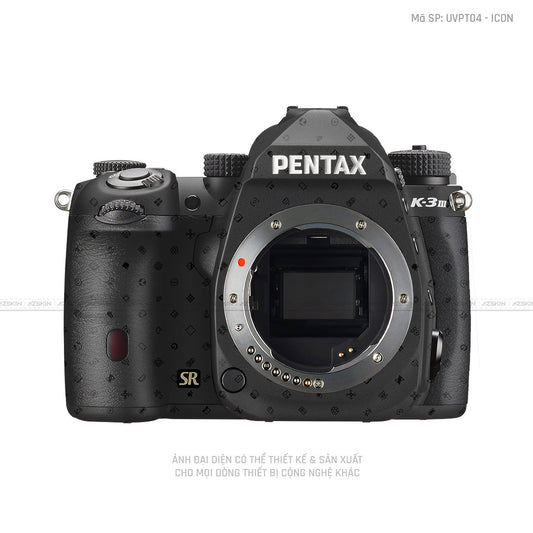 Dán Skin Máy Ảnh Pentax Vân Nổi Pattern Icon Đen | UVPT04