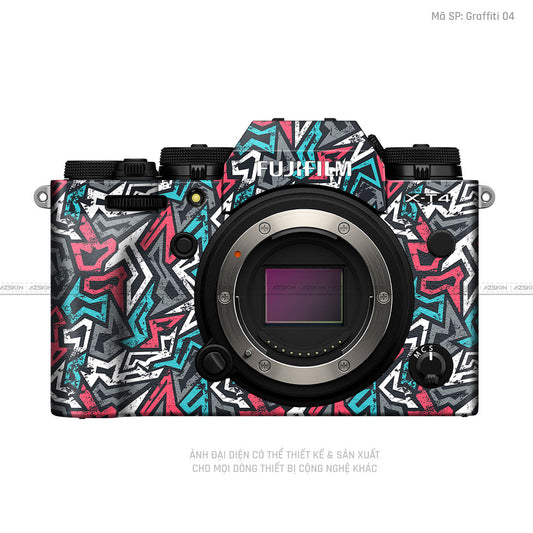 Dán Skin Máy Ảnh Fujifilm Vân Nổi Pattern Graffiti 04 | UVPT20
