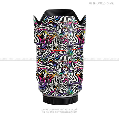 Dán Skin Ống Kính Canon Vân Nổi Graffiti 02 | UVPT20