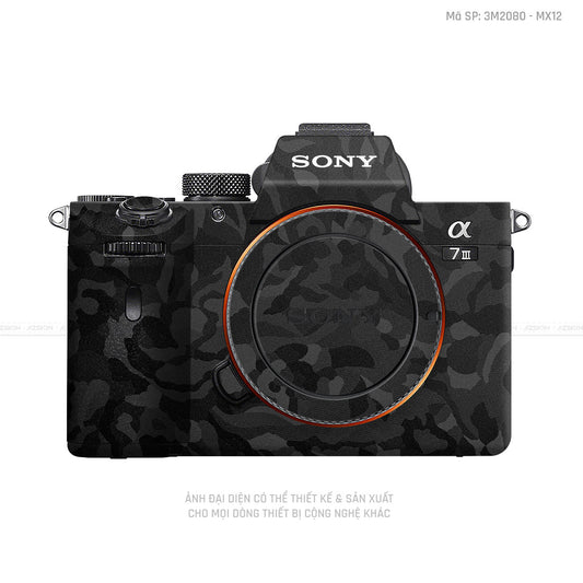 Dán Skin Máy Ảnh Sony Vân Camo Black | 3M2080 - SB12