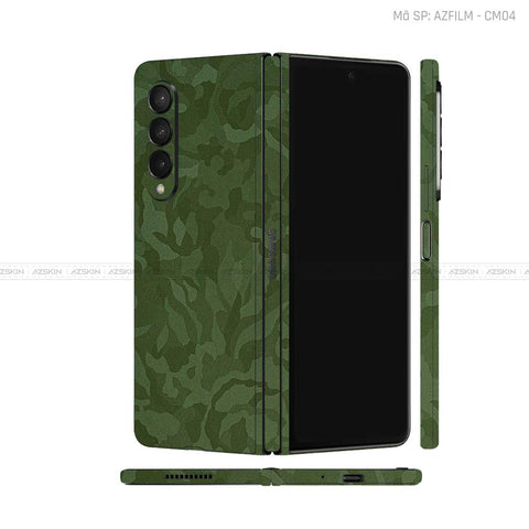 Dán Skin Galaxy Z Fold3 Vân Camo Xanh | AZFILM - CM04