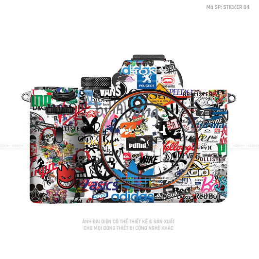Dán Skin Máy Ảnh Sony Vân Nổi Sticker 04 | UVPT22