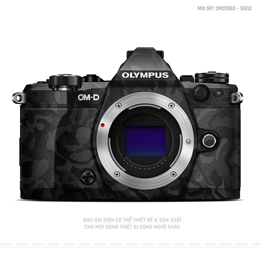 Dán Skin Máy Ảnh Olympus Vân Nổi Camo Black | 3M2080 - SB12