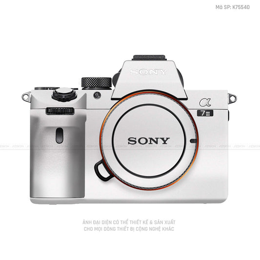 Dán Skin Máy Ảnh Sony Trắng Metallic | K75540