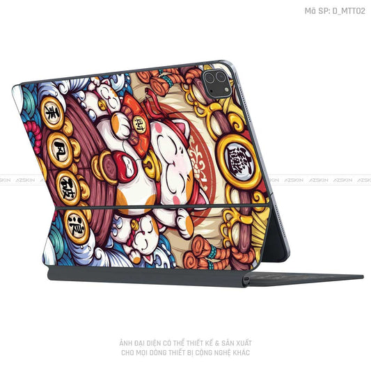 Dán Skin Magic Keyboard Hình Mèo Thần Tài | D_MTT02