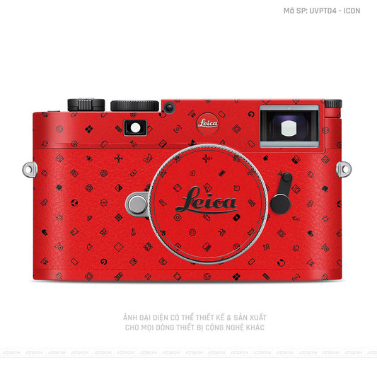 Dán Skin Máy Ảnh Leica Vân Nổi ICon Đỏ | UVPT04