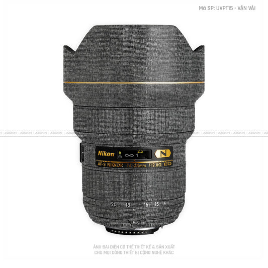 Dán Skin Ống Kính Nikon Vân Vải Xám| UVPT15