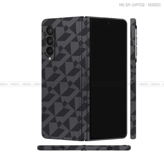 Skin Galaxy Z Fold4 Vân Nordic Xám | UVPT02