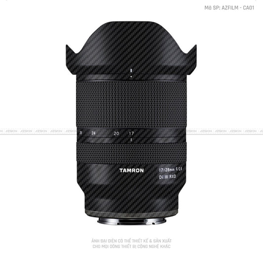 Dán Skin Ống Kính Tamron Vân Carbon Đen | CA01