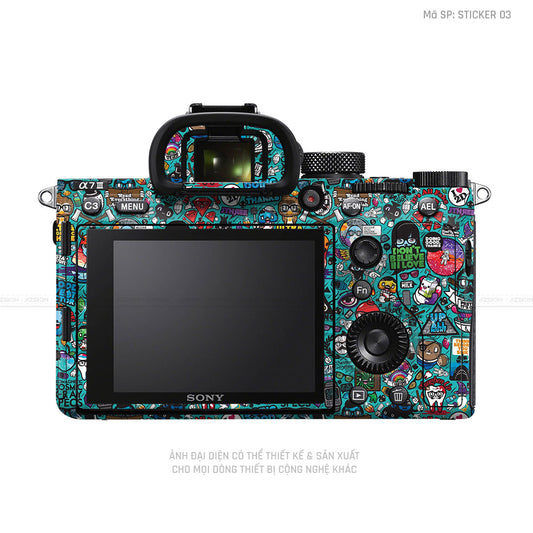 Dán Skin Máy Ảnh Sony Vân Nổi Sticker 03 | UVPT22