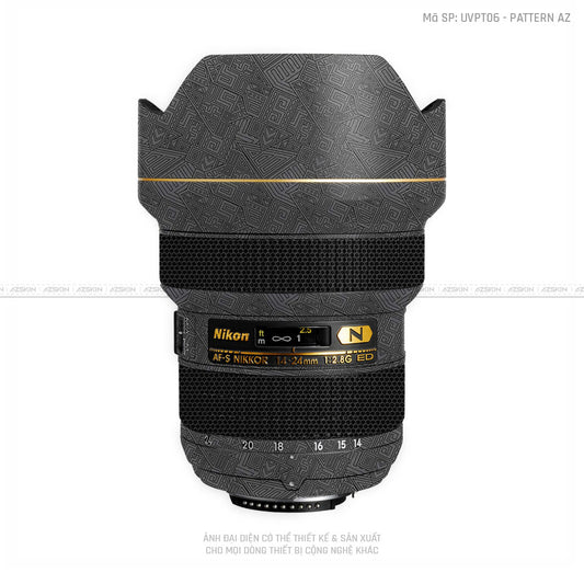 Dán Skin Ống Kính Nikon Vân Nổi Pattern AZ Xám | UVPT06