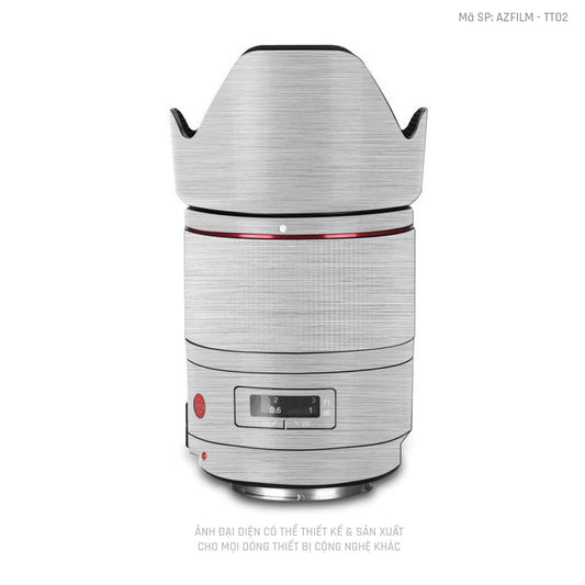 Dán Skin Ống Kính Máy Ảnh Vân Xước Titan Bạc | TT02