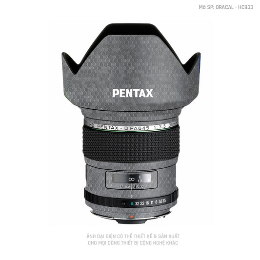 Dán Skin Ống Kính Pentax Vân Tổ Ong Xám | HC933