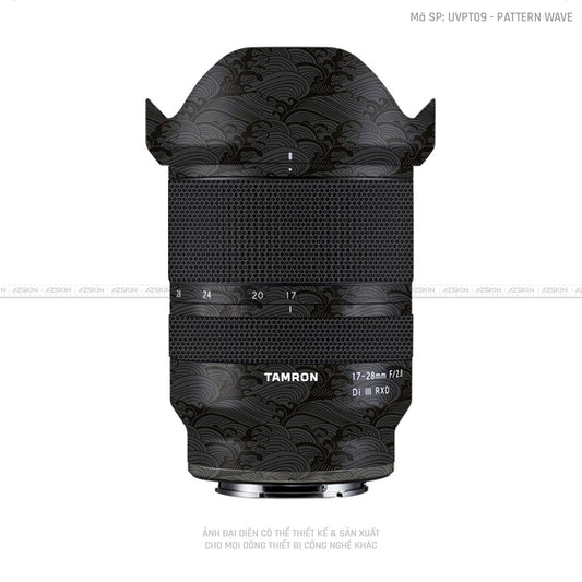 Dán Skin Ống Kính Tamron Vân Nổi Pattern Wave Đen | UVPT09
