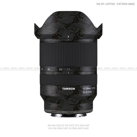 Dán Skin Ống Kính Tamron Vân Nổi Pattern Wave Đen | UVPT09