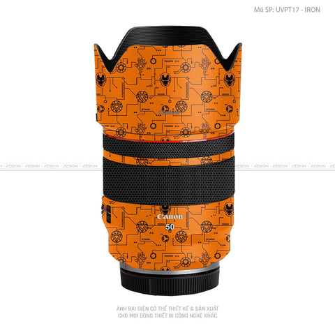 Dán Skin Ống Kính Canon Vân Nổi Pattern IRonman Cam | UVPT17