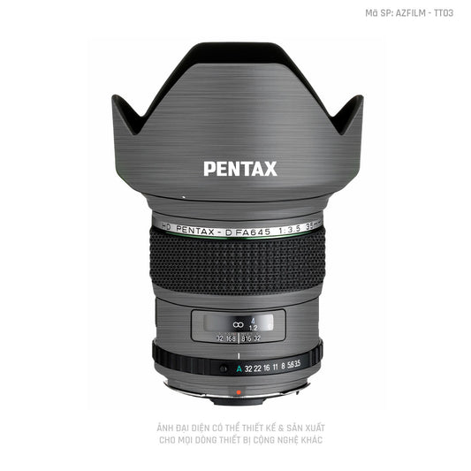 Dán Skin Ống Kính Pentax Vân Xước Titan Xám | AZFILM - TT03