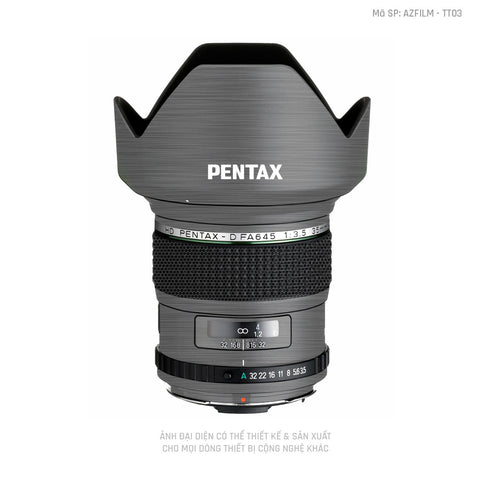 Dán Skin Ống Kính Pentax Vân Xước Titan Xám | AZFILM - TT03