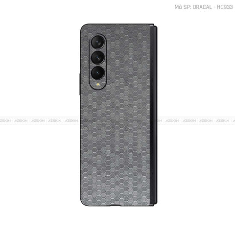 Dán Skin 3M/Oracal Galaxy Z Fold3 Vân Tổ Ong Xám | HC933