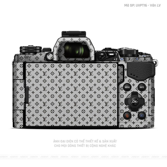 Dán Skin Máy Ảnh Olympus Vân Pattern LV Trắng | UVPT16