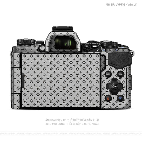 Dán Skin Máy Ảnh Olympus Vân Pattern LV Trắng | UVPT16