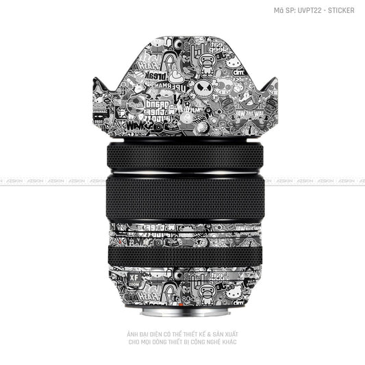 Dán Skin Ống Kính Fujifilm Vân Nổi Sticker 02 | UVPT22