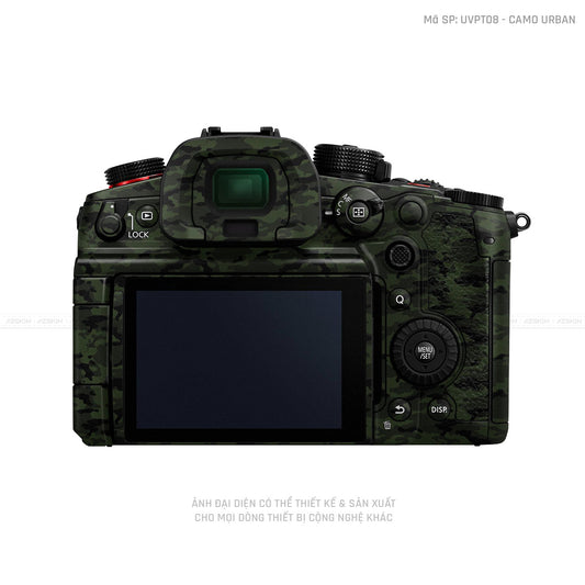 Dán Skin Máy Ảnh Lumix Vân Nổi Camo Urban Xanh | UVPT08