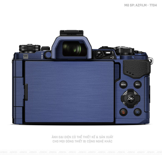 Dán Skin Máy Ảnh Olympus Vân Xước Titan Xanh | AZFILM - TT04