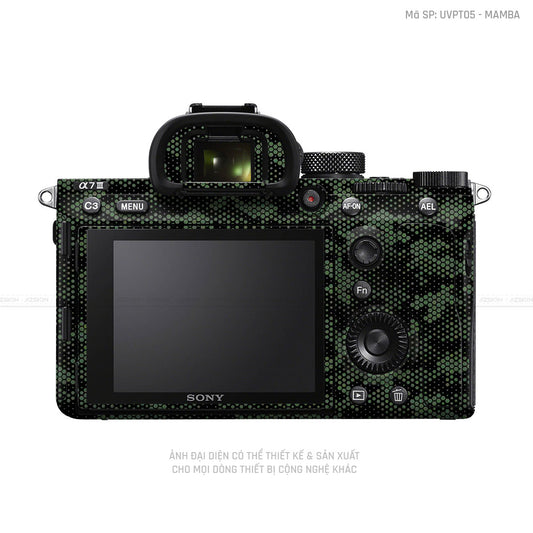 Dán Skin Máy Ảnh Sony Vân Mamba Xanh Rêu | UVPT05