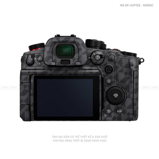 Dán Skin Máy Ảnh Lumix Vân Nổi Nordic Xám | UVPT02