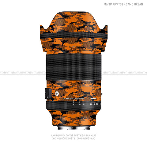 Dán Skin Ống Kính Sigma Vân Nổi Camo Urban Cam | UVPT08