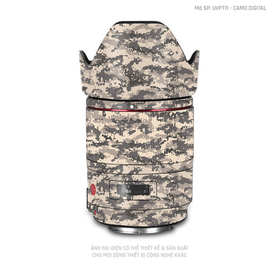 Dán Skin Ống Kính Máy Ảnh Vân Camo Digital Vàng | UVPT11