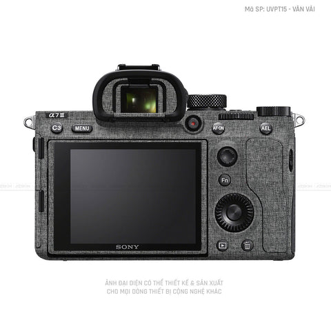 Dán Skin Máy Ảnh Sony Vân Vải Xám | UVPT15