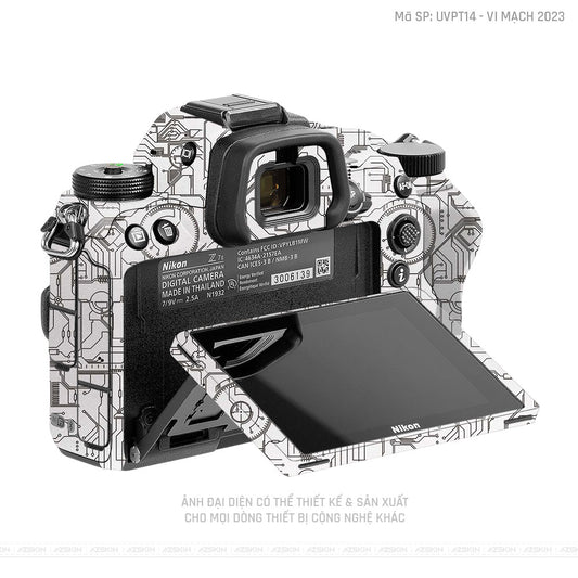Dán Skin Máy Ảnh Nikon Vân Nổi Vi Mạch 2023 Trắng | UVPT14