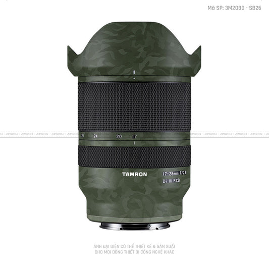 Dán Skin Ống Kính Tamron Vân Nổi Camo Xanh | SB26
