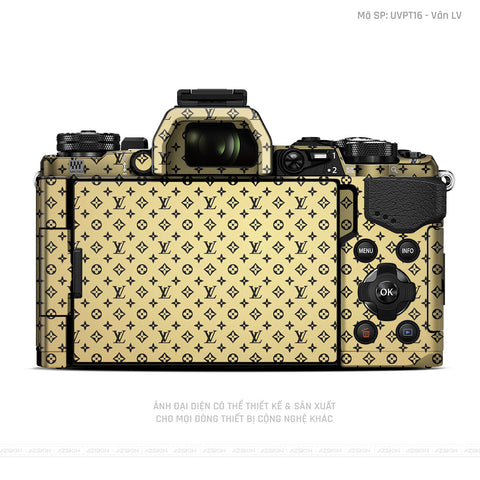 Dán Skin Máy Ảnh Olympus Vân Pattern LV Vàng Gold | UVPT16