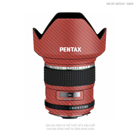 Dán Skin Ống Kính Pentax Vân Carbon Đỏ | AZFILM - CA04
