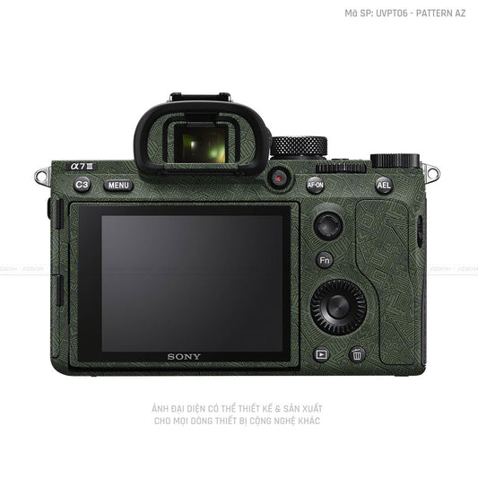 Dán Skin Máy Ảnh Sony Vân Pattern AZ Xanh | UVPT06