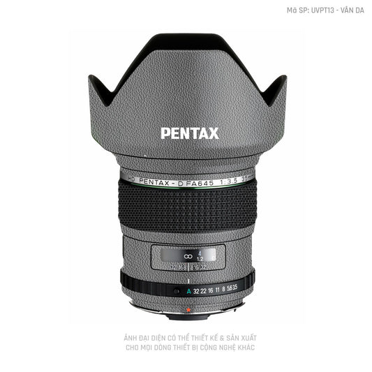 Dán Skin Ống Kính Pentax Vân Da Đen Xám | UVPT13