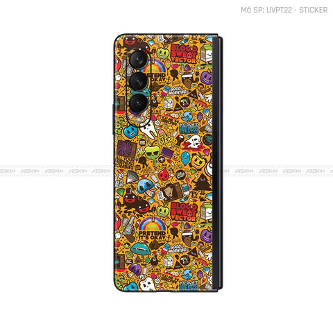 Dán Skin Galaxy Z Fold5 Vân Nổi Sticker 05 | UVPT22