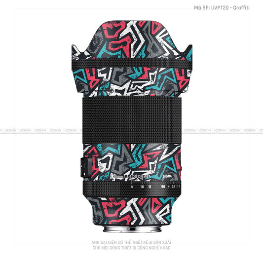 Dán Skin Ống Kính Sigma Vân Nổi Graffiti 04 | UVPT20