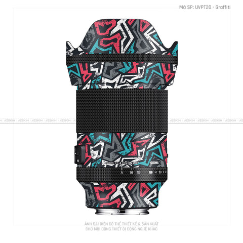 Dán Skin Ống Kính Sigma Vân Nổi Graffiti 04 | UVPT20