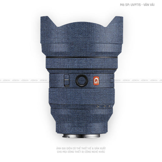 Dán Skin Ống Kính Sony Vân Vải Xanh Blue | UVPT15