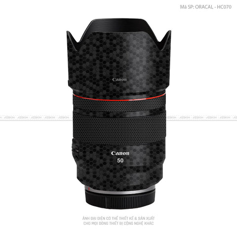 Dán Skin Ống Kính Canon Vân Nổi Tổ Ong Đen | ORACAL - HC070