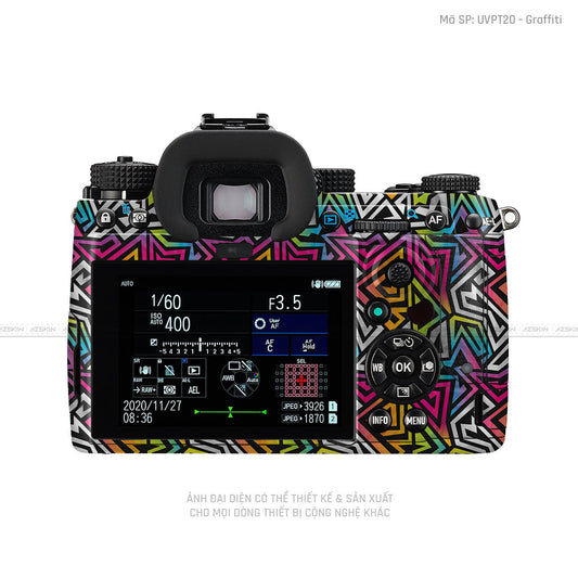 Dán Skin Máy Ảnh Pentax Vân Nổi Graffiti 01 | UVPT20