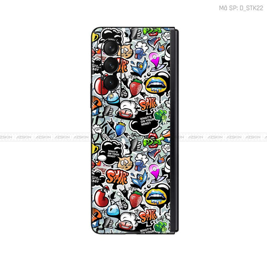 Dán Skin Galaxy Z Fold 7 Hình Sticker | D_STK22